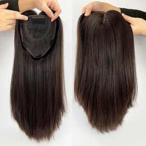 Extensiones de Cabello Humano Europeo Virgen <span class=keywords><strong>Balayage</strong></span> Marrón <span class=keywords><strong>Oscuro</strong></span> al por Mayor, Toppers de Encaje HD 6x7 7x7 8x8 con Forro de Seda Diamantado para Uso Diario para Mujeres - Product Image 1