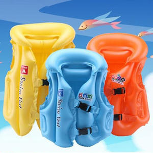 Chaleco Inflable de Natación para Bebés, Tallas SML, 50N de Flotabilidad, Espuma de PVC, Amarillo, Azul, Naranja, para Niños Pequeños, Juegos Acuáticos - Product Image 1