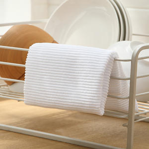 Paño de limpieza de gafas de secado rápido de 15X18 pulgadas, paño de microfibra suave, toalla de té, <span class=keywords><strong>trapo</strong></span> blanco de microfibra, toalla de cocina de absorción de agua - Product Image 2