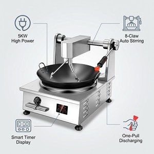 Commercial Induction Automatic Wok Stirrer <b>Machine</b> with Digital Timer for Cloud Kitchens Restaurants and Catering - Product Image 3