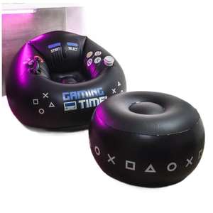 Sillón Inflable de PVC con Revestimiento Flocado, Moderno y Minimalista, para Esports, Silla Creativa con Respaldo para Cibercafé, para Uso en Dormitorios - Product Image 5