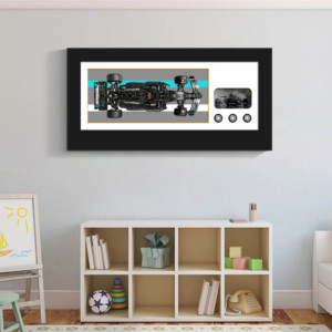 3D F1 Racing sơn trang trí 3D khối xây dựng xe treo tranh mới hợp thời trang nghệ thuật hiện đại - Product Image 3