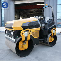Rouleau compacteur vibrant à double tambour Sinoreal SR1400 chinois de 4 tonnes, à vibration hydraulique, pour asphalte, faible coût d'entretien, en stock