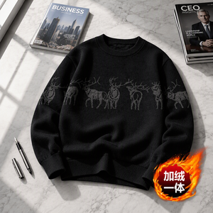 Novo Suéter Masculino de Inverno Casual, Pulôver Quente para Homens, Suéteres Slim com Gola Alta, Pulôveres Tricotados Masculinos - Product Image 6