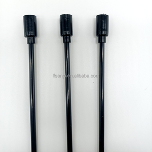 Brinquedo gato Provocando Vara Peças OD 4mm L 50CM Preto ABS Plástico Duro Tubo Suporte Rod Ordenado Separadamente Superior e Inferior Pipe Caps - Product Image 4
