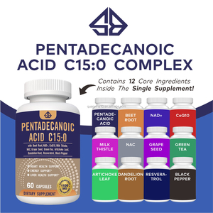 OEM Pentadecanoic Acid Beet Root NAD+ supplement Heart & <b>Liver</b> Health Immune Support for Adults 60 counts - Product Image 5