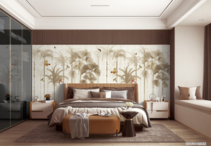 Personalizzato 3d stampa natura paesaggio botanico animali <span class=keywords><strong>uccelli</strong></span> <span class=keywords><strong>carta</strong></span> <span class=keywords><strong>da</strong></span> <span class=keywords><strong>parati</strong></span> floreale murale decorazione murale papiers peint - Product Image 2