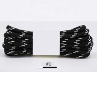 Lacets de sport d'extérieur durables en polyester à motif imprimé personnalisable pour la randonnée et la marche, longue durée, 4,5 mm