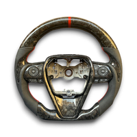Amélioration de l'intérieur de la voiture Volant personnalisé en cuir et fibre de carbone adapté à Toyota Camry Corolla Allion RAV4