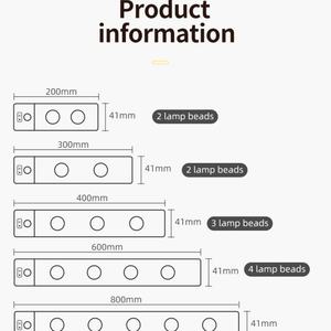 Barre lumineuse LED magnétique rechargeable sans fil avec détecteur de mouvement pour armoire, lampe murale de cuisine et salle de bain - Product Image 5