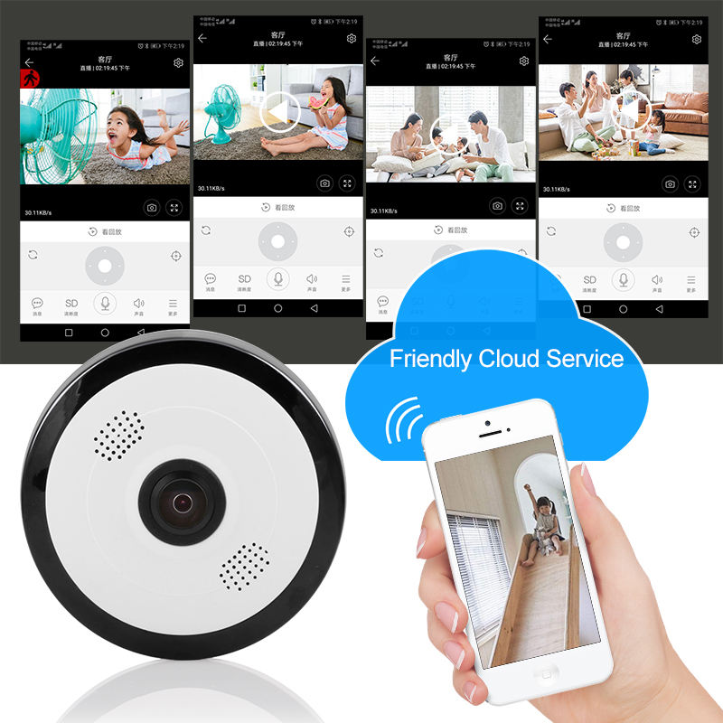 Anspo Wireless Panoramic IP Camera - 360 Degree Fisheye