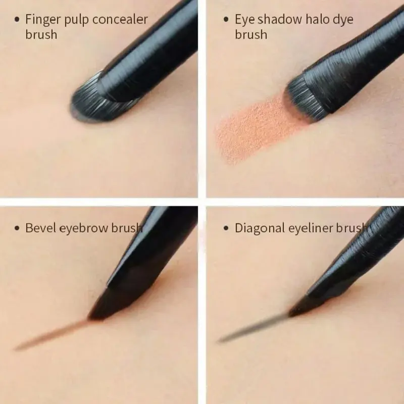 แปรงแต่งหน้าตาธรรมชาติชุดอายแชโดว์คิ้ว Contour Eyeliner ผู้หญิงดวงตาเครื่องสําอางการผสมรายละเอียดแต่งหน้าเครื่องมือ