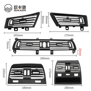 Grille de ventilation intérieure de climatisation avant et arrière de voiture, panneau de sortie, plaque chromée pour <span class=keywords><strong>BMW</strong></span> Série 7 F01 F02 730 735 740 - Product Image 3
