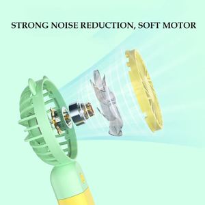 Ventilateur portable créatif rechargeable par USB avec support, trois vitesses de vent, pour voiture et usage domestique - Product Image 3