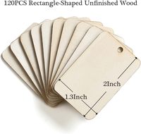 Maßgefertigte 120 Unbehandelte Holzprodukte, 2 X 1,3-Zoll Holzstücke mit Hanfseil, Bastelprojekte für Feiertage, Dekoration, Malerei