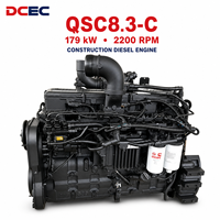 Moteur diesel d'origine DCEC Cumins série QSC8.3, 179 kW, 2200 tr/min, QSC8.3-C240, ensemble moteur pour excavatrice, chargeuse
