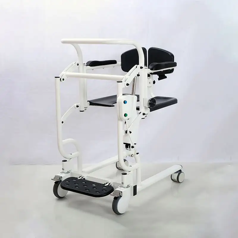 Komodin duş tekerlekli sandalye 4X5 tekerlekler elektrikli hastane yatağı dahili tekerlekli sandalyeler tuvalet tesisleri hasta Transfer asansörü