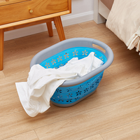 Panier à linge portable pliant de grande capacité 20L seau pliable en plastique de stockage facile