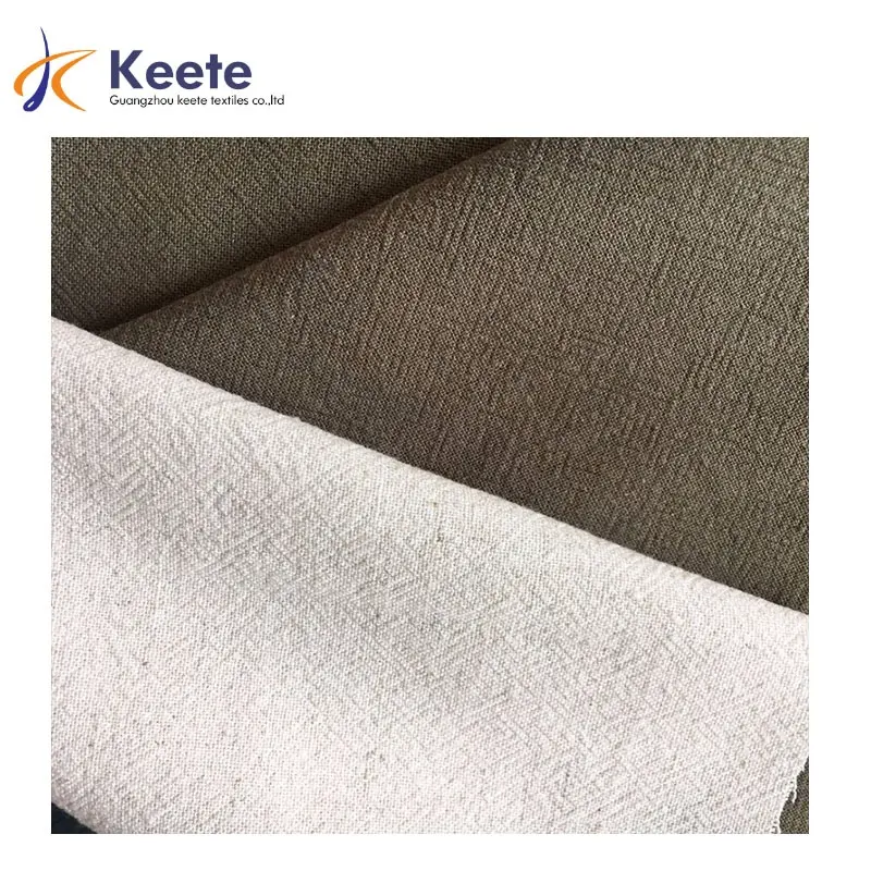 Hoch qualifizierter Leinen-Cambric-gewebter, gewaschener, glatt gefärbter Baumwoll-Leinenstoff für Vorhangs ofas