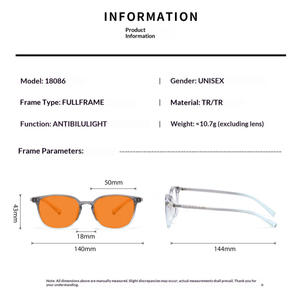 OEM 안경 블루라이트 차단 안경 오렌지색 안티 블루라이트 필터 안경 블루라이트 차단 안경 레드 렌즈 독서용 - Product Image 5