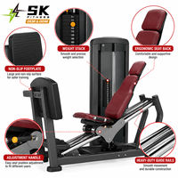 Machine de presse à jambes assise à charge sélective SK-L3 pour usage commercial, équipement d'entraînement de force des membres inférieurs à charges à broches pour salle de sport