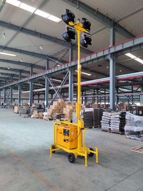 EAGLE POWER Light Tower YC-4S4*400W Industrial Diesel Generator 220V 3600 RPM Copper Recoil Start