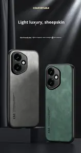 Étui de téléphone de luxe en cuir de mouton magnétique antichoc <span class=keywords><strong>tout</strong></span> <span class=keywords><strong>compris</strong></span> pour hommes d'affaires Honor Magic8/7/6/5/4Pro Protection - Product Image 5