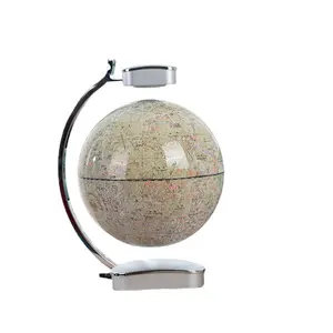 Fabrika 4 inç plastik dünya küre manyetik levitating küre ile led ışık hediye için