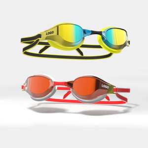 प्रतियोगिता uv संरक्षण लीक-प्रूफ स्विमिंग गॉगल 3 आकार समायोज्य नाक पैड एंटी फॉग स्विमिंग गॉगल - Product Image 1