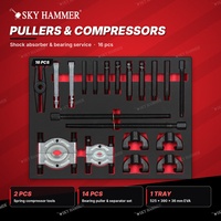 Kit d'outils de réparation de carrosserie automobile 121 pièces avec 5 plateaux en mousse EVA, marteau à débosseler, calibre, lime, burin, extracteur de roulement, outils d'atelier