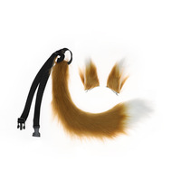 Queue d'animal simulée oreilles de renard, accessoire de mode pour convention d'anime, fête à thème, accessoire de diffusion en direct, queue d'animal moelleuse pour cosplay