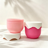 Pot en PP de 200 ml et 300 ml avec couvercle à bord ondulé pour beurre corporel, lotion, crème, gommage, cosmétiques et emballage personnalisé avec logo – Vente en gros