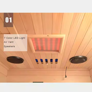 Sala de sauna infrarroja directa de fábrica Sauna infrarroja comercial de madera para 2 personas - Product Image 3