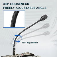 G2 Professional DJ Stage Cardioïde XLR Metal Condenser Gooseneck Microphone Wired for Mixer Connection and Communication