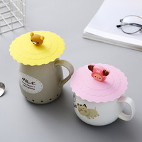 Couvre-tasses en silicone réutilisables anti-poussière, couvercles de tasses à café, couvercles de tasses à eau à ventouse, bouchons de bouteilles pour animaux, emballage personnalisé
