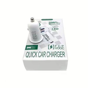 20W PD Car <b>Charger</b> QC4.0 Dual Port Quick Charge Usb Type C Car <b>Charger</b> A+C Mobile Phone Car <b>Charger</b> - Product Image 3