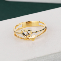 Bagues de fiançailles et de mariage tendance en forme de cœur pour femmes, plaquées or 18 carats, en laiton et pierres précieuses, très demandées