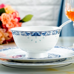 Service de table en porcelaine fine de Jingdezhen, bleu et blanc, avec bols et baguettes en céramique, coffret cadeau domestique, nouveau style chinois - Product Image 4