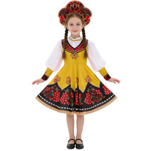 Costume national russe pour enfants, tenue de spectacle, tenue de scène, ensemble de danse unisexe pour enfants, Costume de Cosplay - Product Image 2