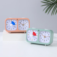 Jam Alarm Visual Layar Ganda untuk Anak-Anak & Pelajar Pengatur Waktu Senyap dengan Bahan Plastik ABS Desain Minimalis