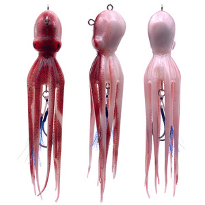 Vente en gros Leurre souple bionique pieuvre, appât <span class=keywords><strong>calamar</strong></span> avec poids intégré et effet UV, avec hameçon assist pour la pêche au groupé en mer - Product Image 3