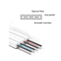 Kabel Komunikasi Tipe Bow Duplex 4 Kawat Baja G652D/G657A SX DX untuk Telekomunikasi