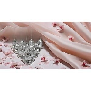 <b>Silver</b> 6-Piece Large Christmas Tree Hanging Bell Set Perfect Holiday Cheer Decorations Elegant Christmas Ball <b>Ornaments</b> - Product Image 1