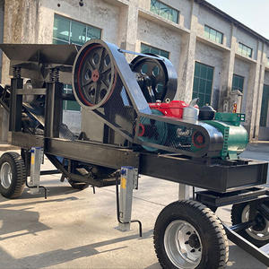 Concasseur à mâchoires diesel mobile compact PE250*400, entraînement moteur portable, alimentation 210 mm, sortie 20-80 mm pour l'exploitation minière - Product Image 4