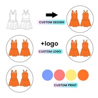 Robe de yoga sans manches Kerui pour filles avec ourlet plissé, couleur unie, personnalisez votre couleur et votre logo