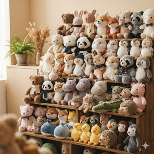 Vente en gros à bas prix : Peluche animale super douce de 8 pouces, vente directe usine, jouet créatif anti-stress pour machine à griffes - Product Image 1