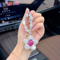 Gantungan Kunci Tas Berhias Kristal Bunga Rhinestone Fashion