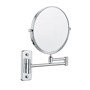 Kaiiy chine fournisseur moderne laiton chromé accessoires muraux de salle de bains 360 réglage miroir cosmétique de bain