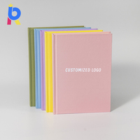 Cahier de notes uni avec logo personnalisé en usine A4 A5 A6 carnet de notes imprimé couverture rigide en lin