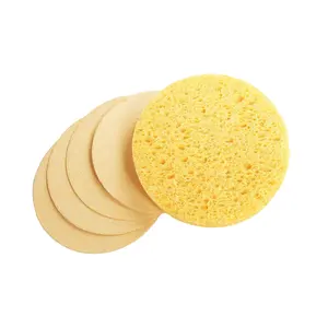 High Quality Factory Supplier Reusable Face Wash Sponge Compressed Cellulose Facial Sponge